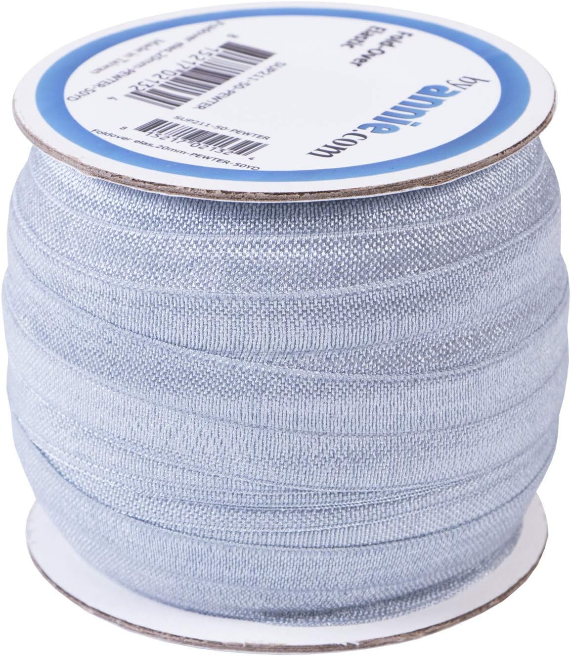 By Annie Fold-Over Elastic, Pewter