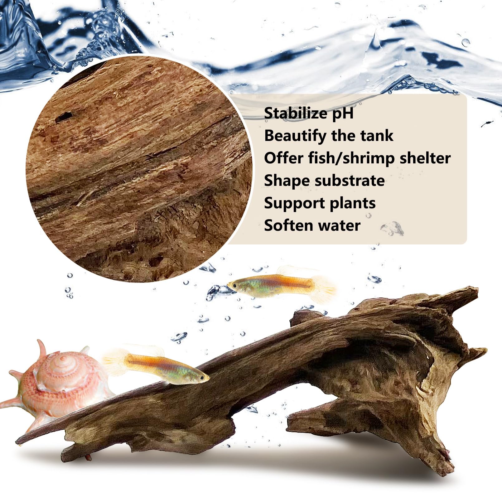 Tfwadmx Madera flotante de coral pequeño natural para decoración de acuario, 26 piezas de 4 a 5 pulgadas, decoración de peceras, decoración de reptiles, ramas de madera flotante, decoración de madera