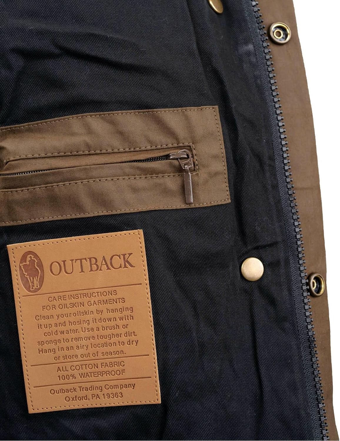 Outback Trading Company Women's Matilda Waterproof Windproof Breathable Long Waxed Cotton Western Duster Coat