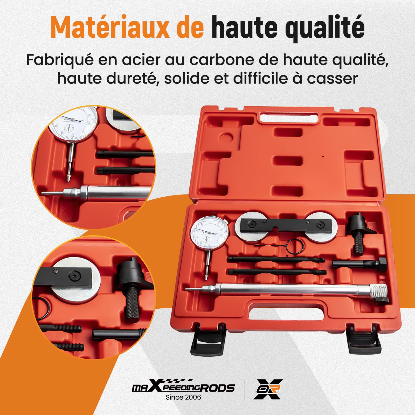 maXpeedingrods 8 pièces Kit D'outils de Réglage Moteur pour VAG VW T10171 | Support de Jauge de vilebrequin pour Audi Skoda SEAT 1.2 1.4 1.6 FSI/TFSI/TSI, Outil de réglage de synchronisation T10170