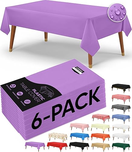 Miniatura 18 de Utopia Kitchen Paño de Mesa de Plástico Desechable (Paquete de 12 - 54 x 108 pulgadas) Blanco con Puntos Dorados Rectangular Paño de Mesa Puntos de