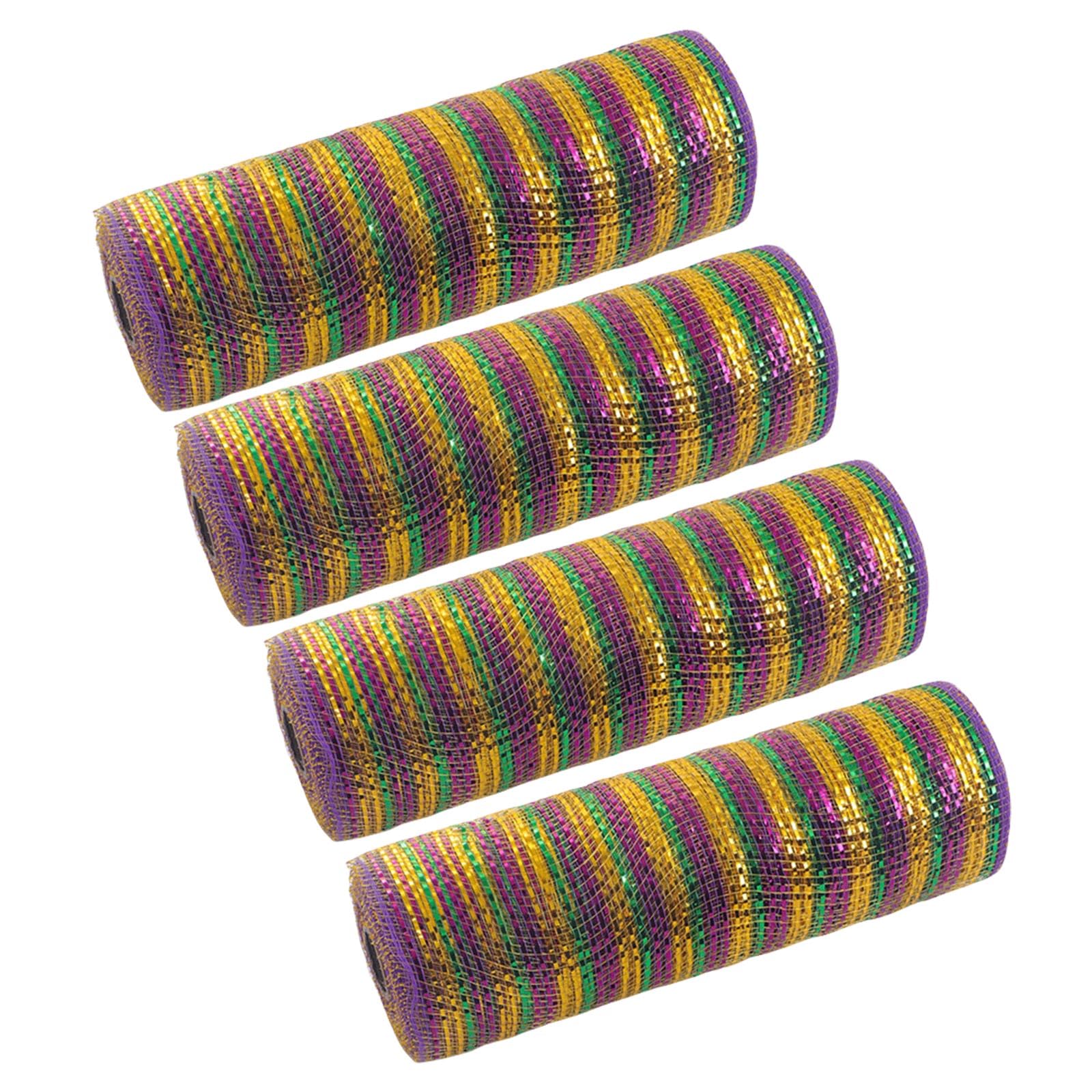 Msioytog Of 4 Practical Meshes for Christmas Tree Adornment Suitable for Crafting Bowknot Wreaths and Holiday Arrangements Holiday Decorations