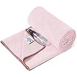 Heathyoga Yoga Mat Towel Non Slip for Hot Yoga Towel with Silicone Grip & Free Spray Bottle, 72X26 Extra Large Microfiber Yoga Towel for Bikram, Pilates, Fitness (Pink)