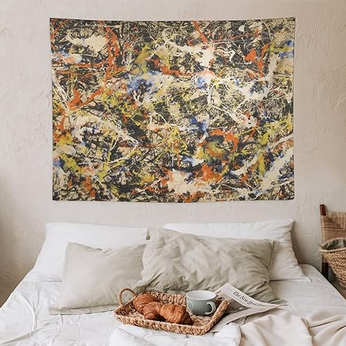Miniatura 7 de Jackson Pollock, galería de arte en Buffallo, tapiz de arte abstracto, tapices, pintura de poliéster, regalo de sala de estar, impresiones de