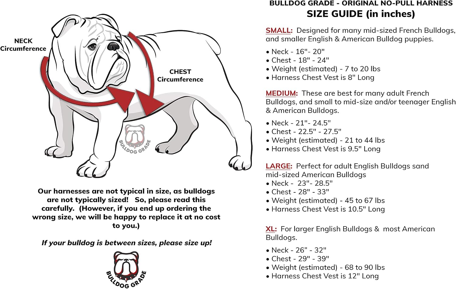 Bulldog Grade No Pull Dog Harness - Custom Fit, Reflective Vest Harnesses with Handle Designed for English Bulldogs, French Bulldogs, and American Bulldogs (XL, Panting Purple)