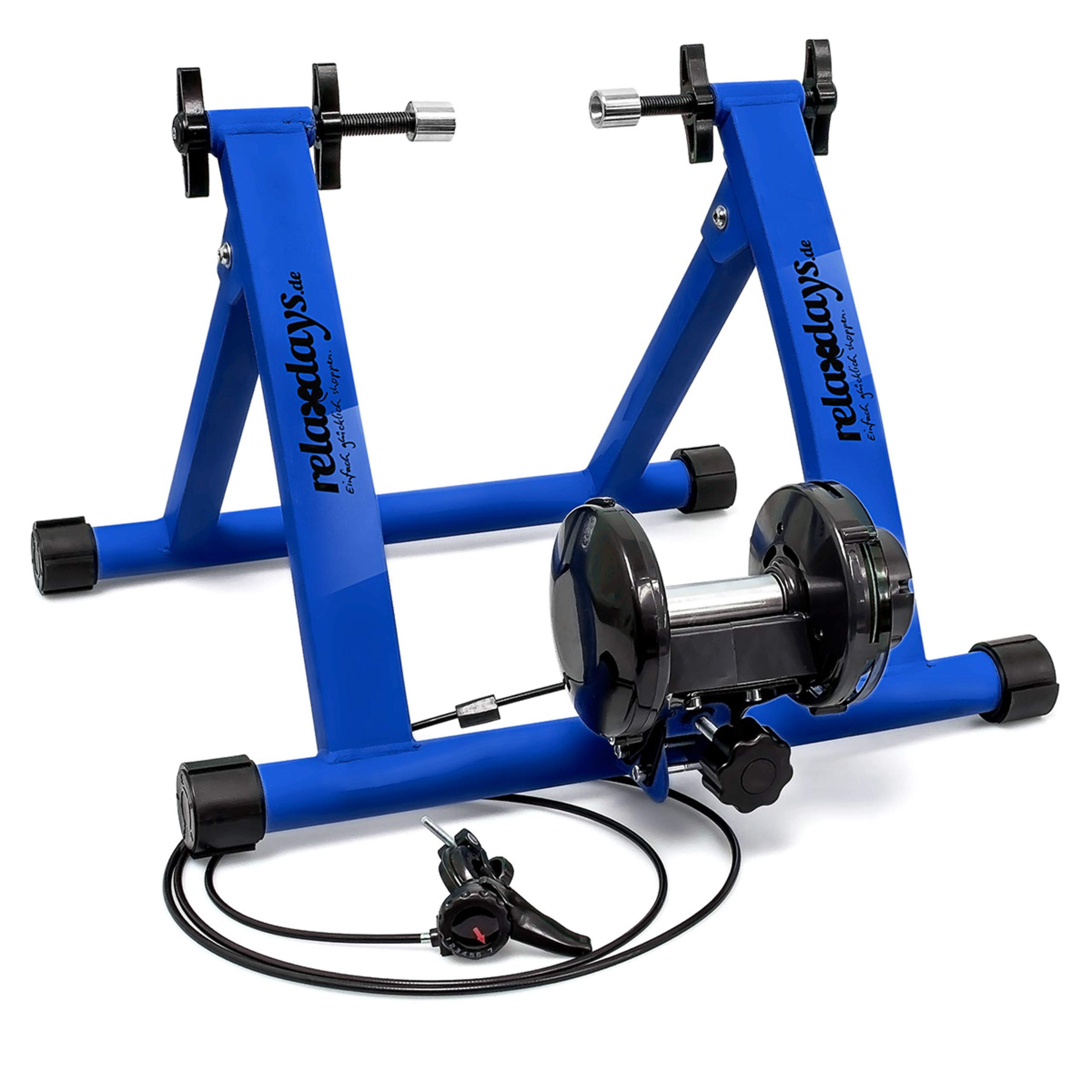 Relaxdays Simulateur de vélo pliable avec 6 niveaux de résistance Rouleau réglable