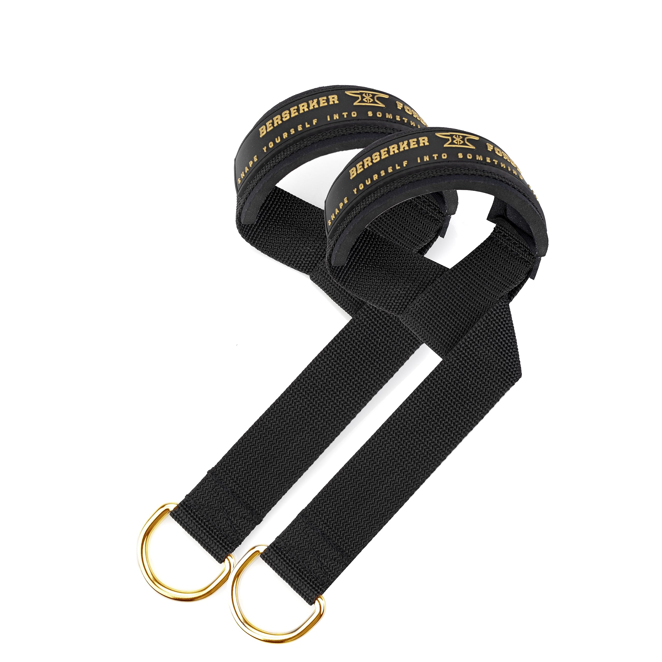 Berserker Forge Weightlifting Wrist Straps with Superior Wrist Support Used for Deadlifting, Bodybuilding, Powerlifting and Newly Designed D-Rings for a Cable Gym Workout! Weight Lifting Straps
