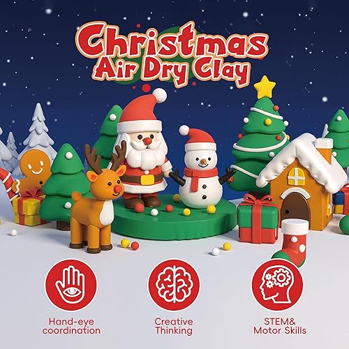 Miniatura 4 de Arcilla seca al aire, 12 cajas de arcilla para modelar para niños, manualidades, juguete de regalo, kit de arcilla seca al aire para niños y niñas