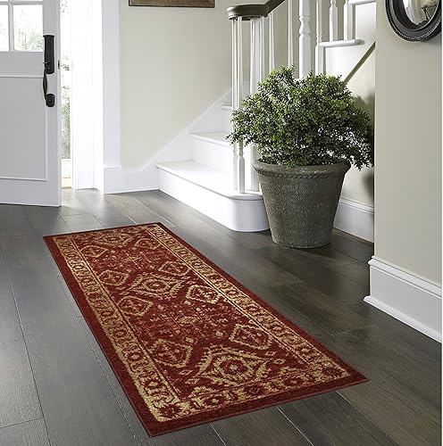 Miniatura 5 de Alfombrilla Maples Rugs, modelo Georgina Accent, Tela, RojoDorado