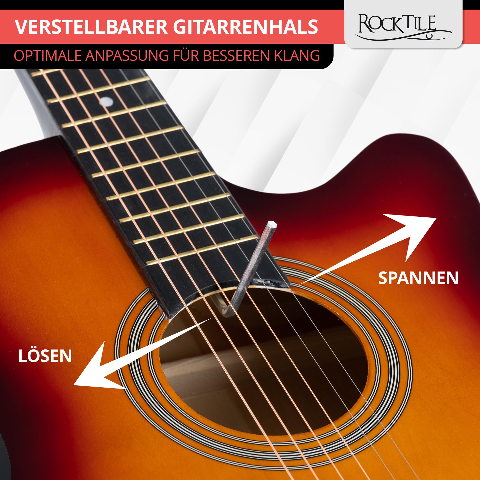 Rocktile WSD-101C NT Western Gitaar Gigbag Set