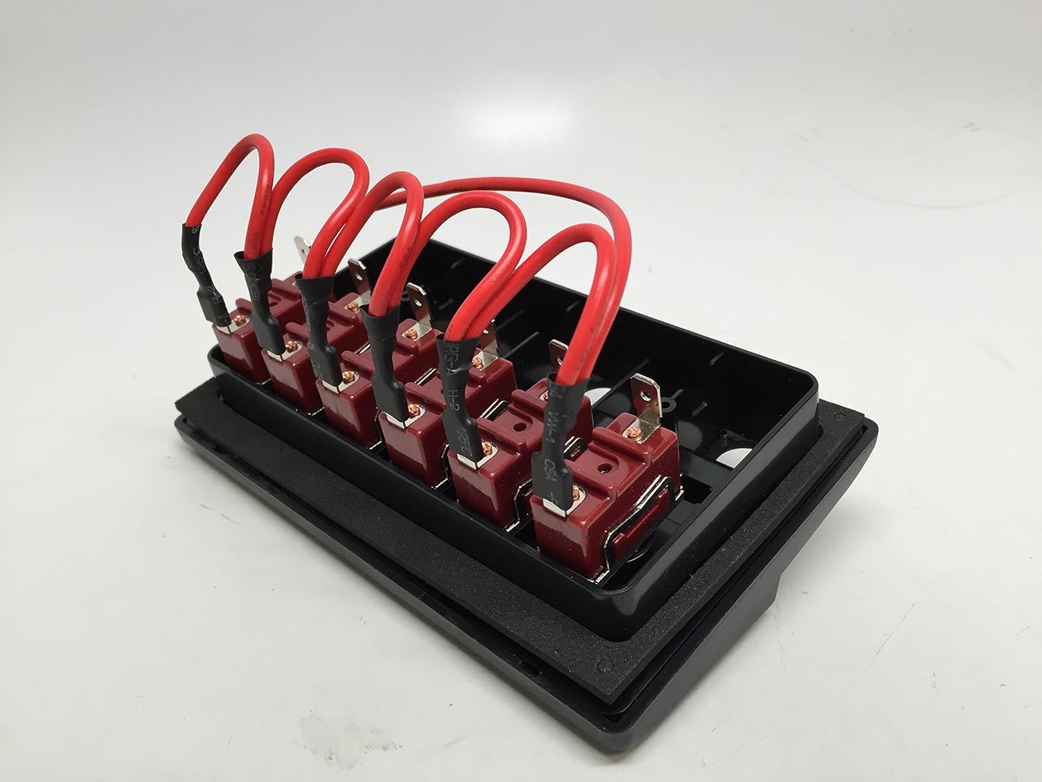 Marine Boat 6 Gang Waterproof Switch Panel ABS 12V DC 3.8"X6"X1.4" UL Approved