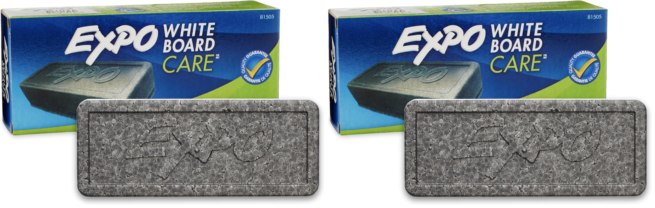 EXPO Soft Pile Block Whiteboard Eraser, 2-Pack | Essential Office & School Supplies - main product image