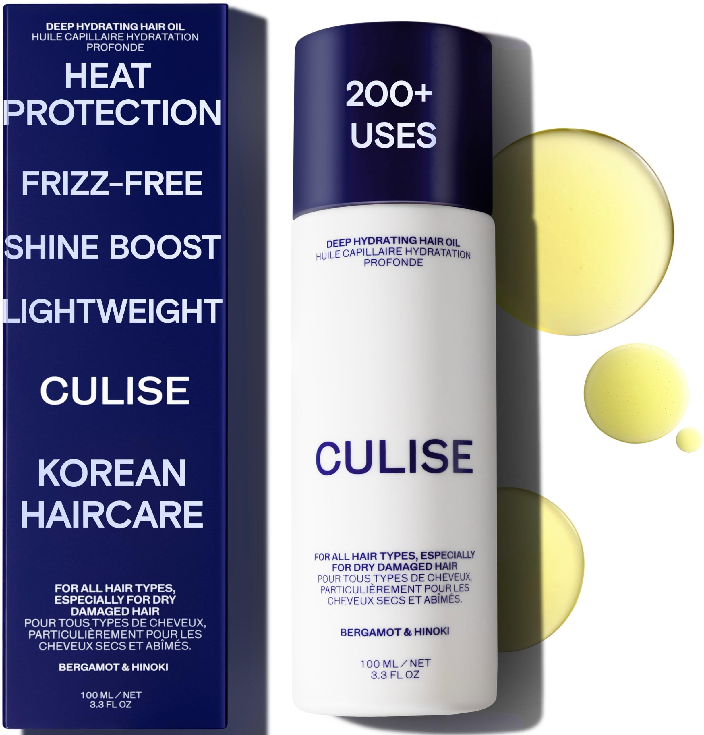 CULISE CULISE Korean Hair Oil for Dry Hair, Frizz Control, Shine & Heat Protectant