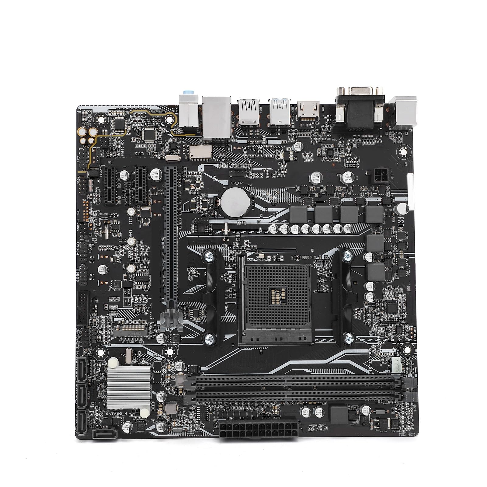 Karlak Scheda Madre A320M K Scheda Madre di AM4 DDR4 M 2 NVMe SATA USB 3.0 VGA Dual Channel 32 GB 3200 MHz OC RAID 0 1 10 con 4 SATA per APU Ryzen Athlon