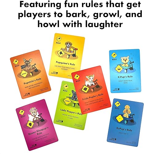 Miniatura 5 de Un juego de cartas impulsado por cachorros que reúne a las personas para ladrar, gruñir y aullar con risa. para adultos, familias, adolescentes y