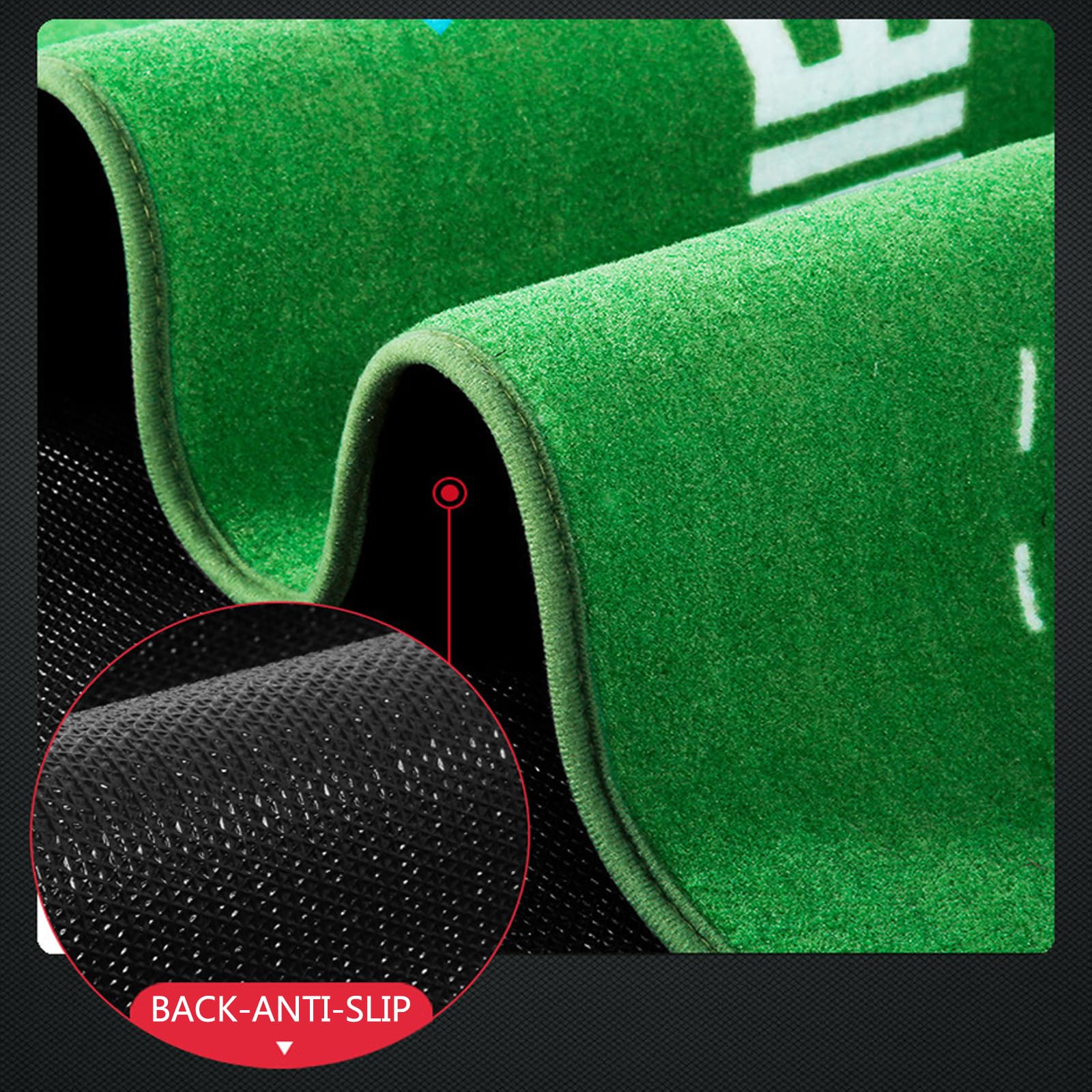Alfombra de práctica de putt de golf, putt directo de velocidad baja de bola de múltiples ángulos, alfombra de terciopelo, regalos de golf para el hogar y la oficina para adultos y niños, 3 metros
