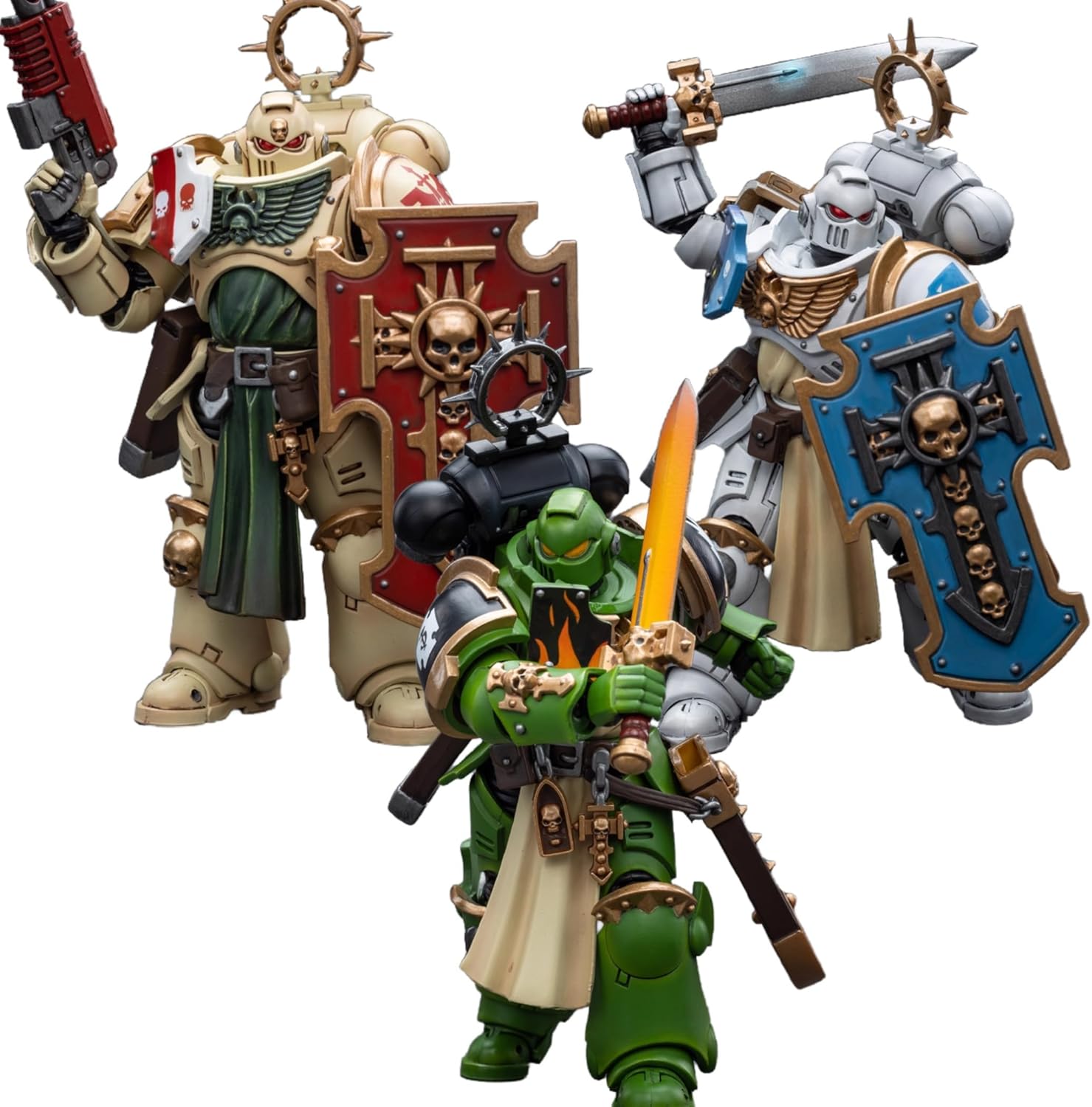 JOYTOY Warhammer 40K 1/18 Action Figures Bladeguard Veteran 3PCS 4.76Inch Collectible Model Birthday Gifts Warhammer Series Model