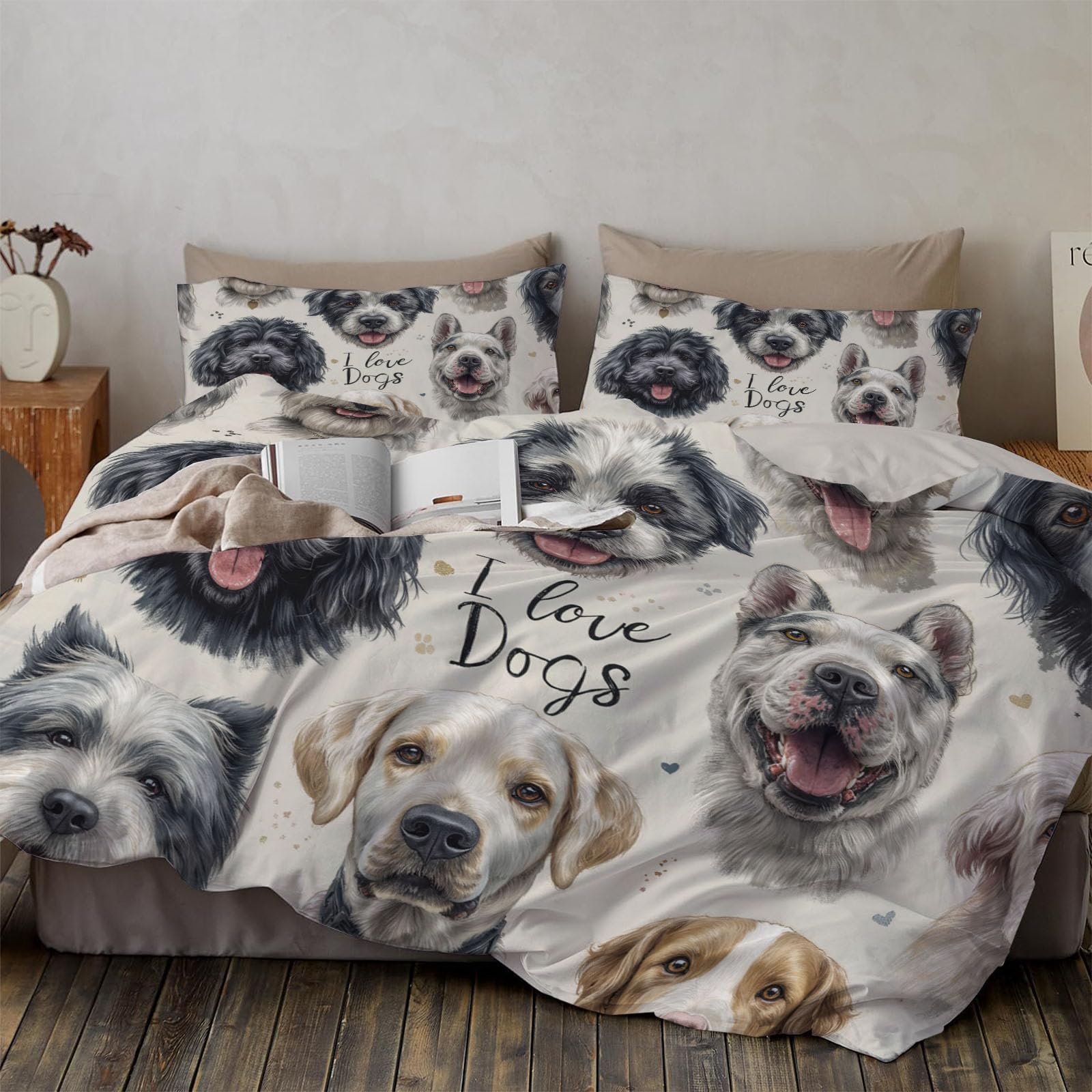 Parure de lit enfant 240x260cm chien pour transformer la chambre en un cocon ludique