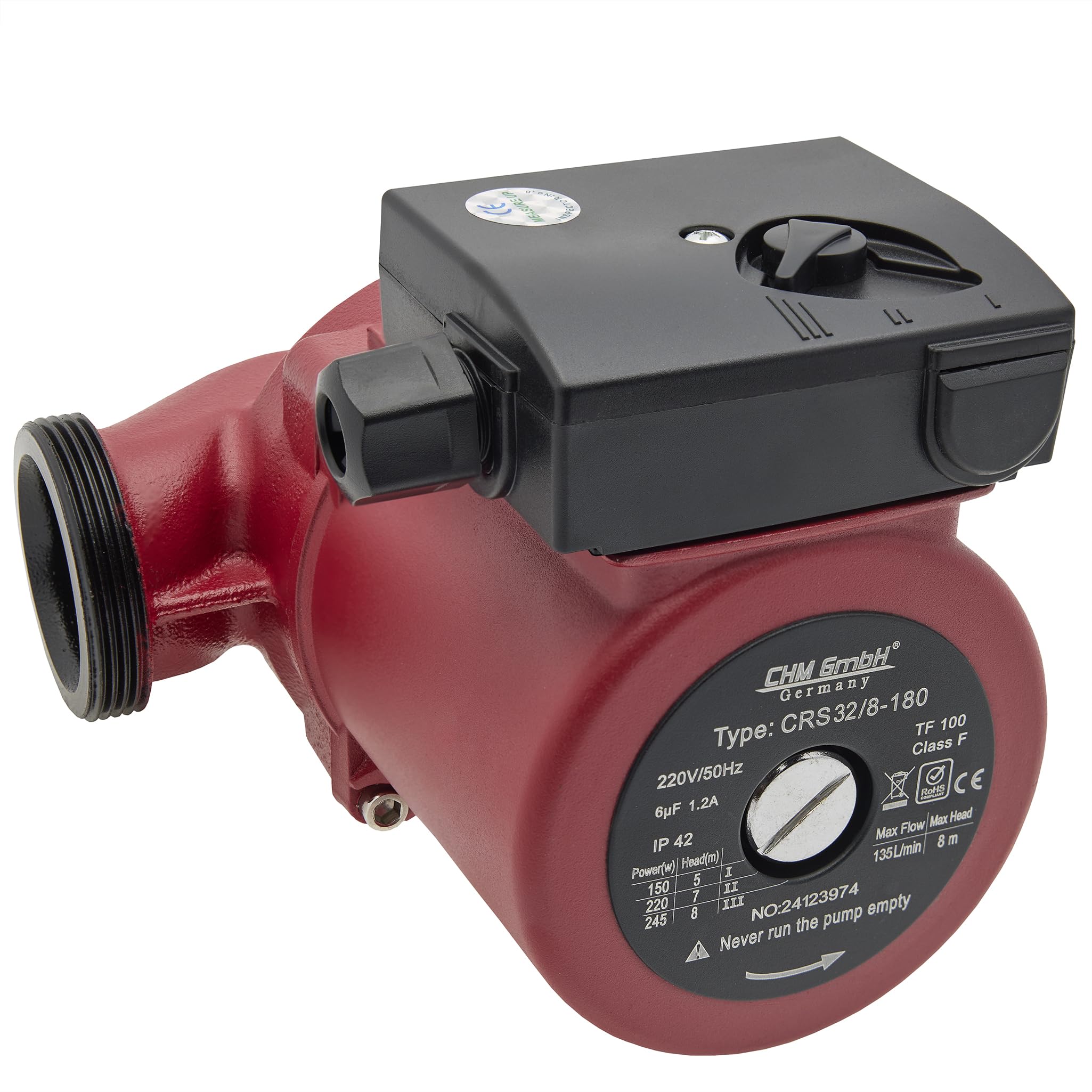 Pompe de circulation à 3 vitesses CRS32/80-180 de CHM GmbH®.