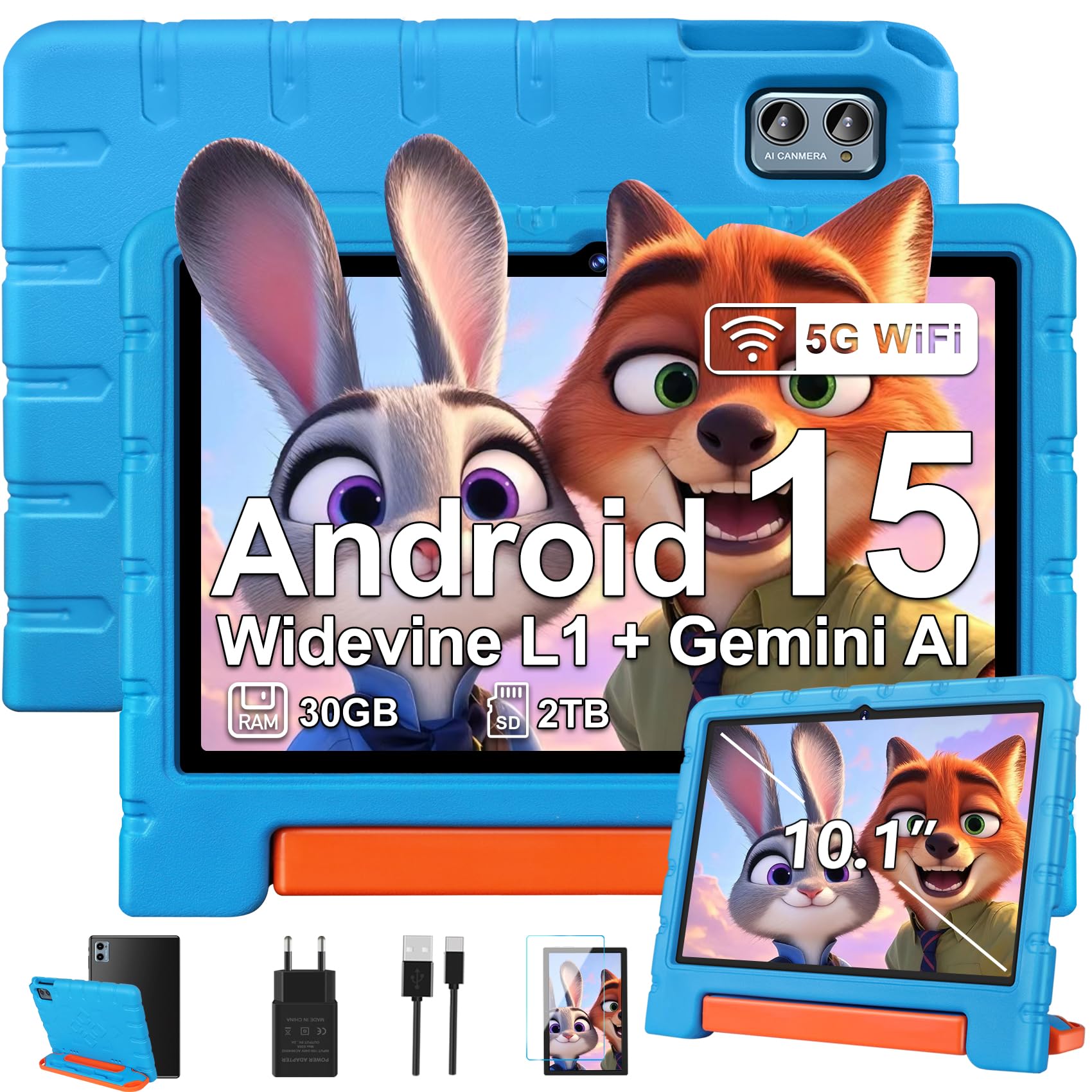 tavola da disegno per bambini con 10 pollici e android 15