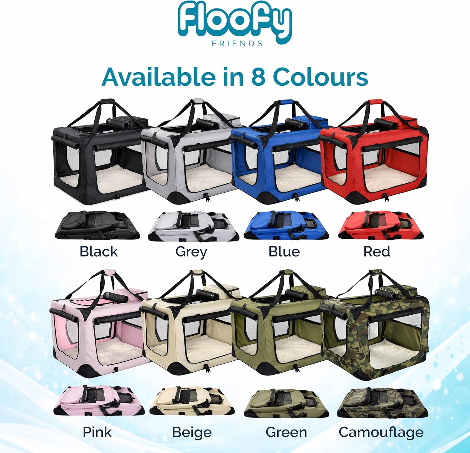 MOOL Lightweight Fabric Pet Carrier Crate for Dogs, Cats or Small Animals