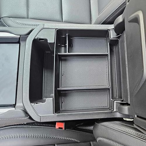 Miniatura 6 de TOPINSTALL Bandeja de consola deslizante compatible con accesorios Chevy TahoeSuburbanGMC Yukon 2021-2025, organizador de reposabrazos de tamaño