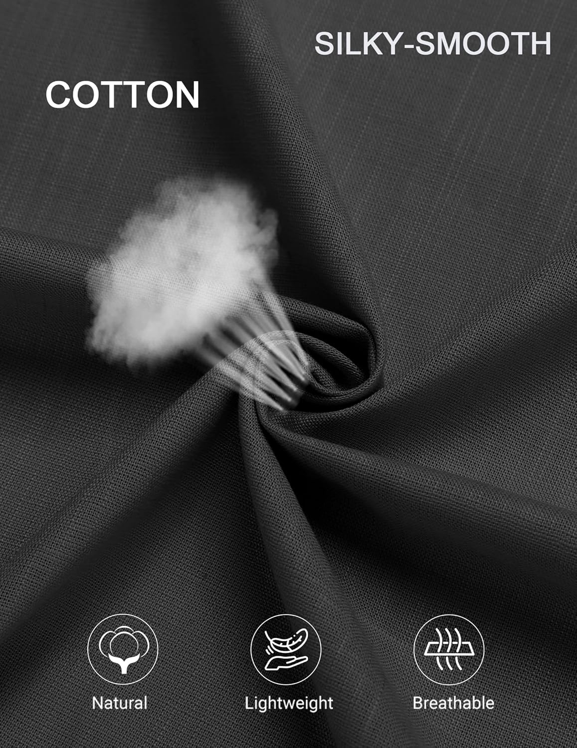 COOFANDY Men's Short Sleeve Button Down Shirt Casual Cotton Shirts Beach Summer Linen Shirts with Pocket - Image 5