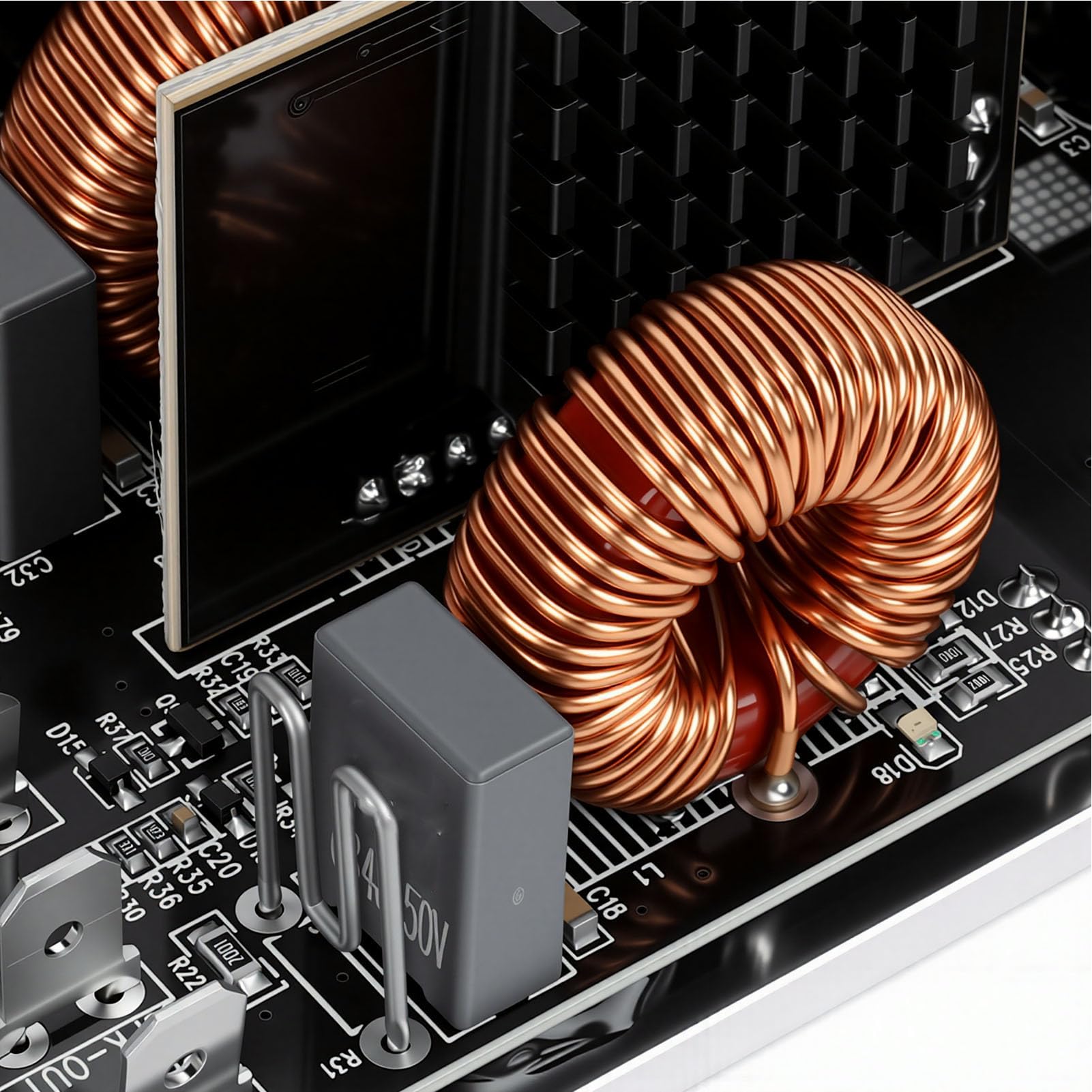 Scheda Amplificatore a Doppio Canale, Potente Modulo Amplificatore di Potenza di Classe D, Uscita da 800 W per Sistemi Audio Domestici e Automobilistici, Materiale PCB