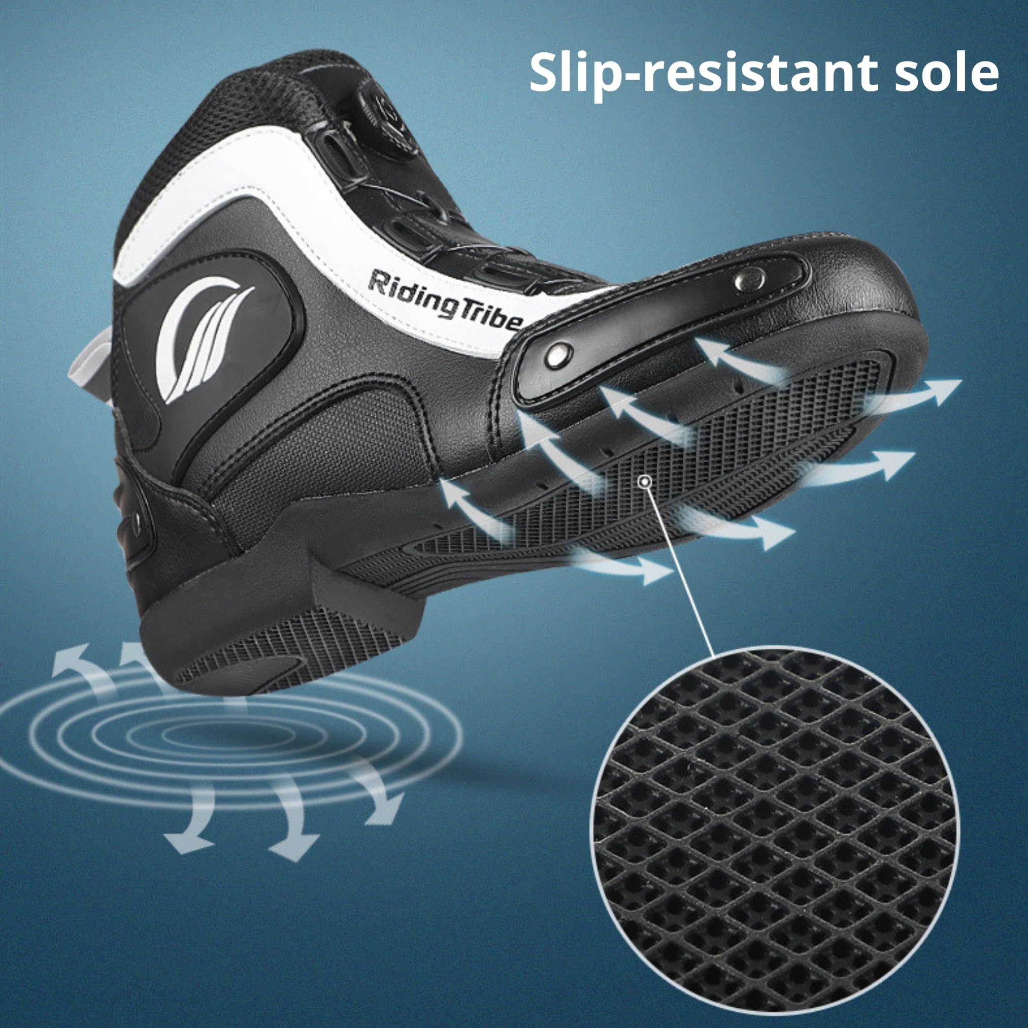 Scarpe da Moto per Uomo e Donna con Protezioni – Stivali Motociclisti Chiusura Rapida, Antiscivolo, Resistenti e Comode