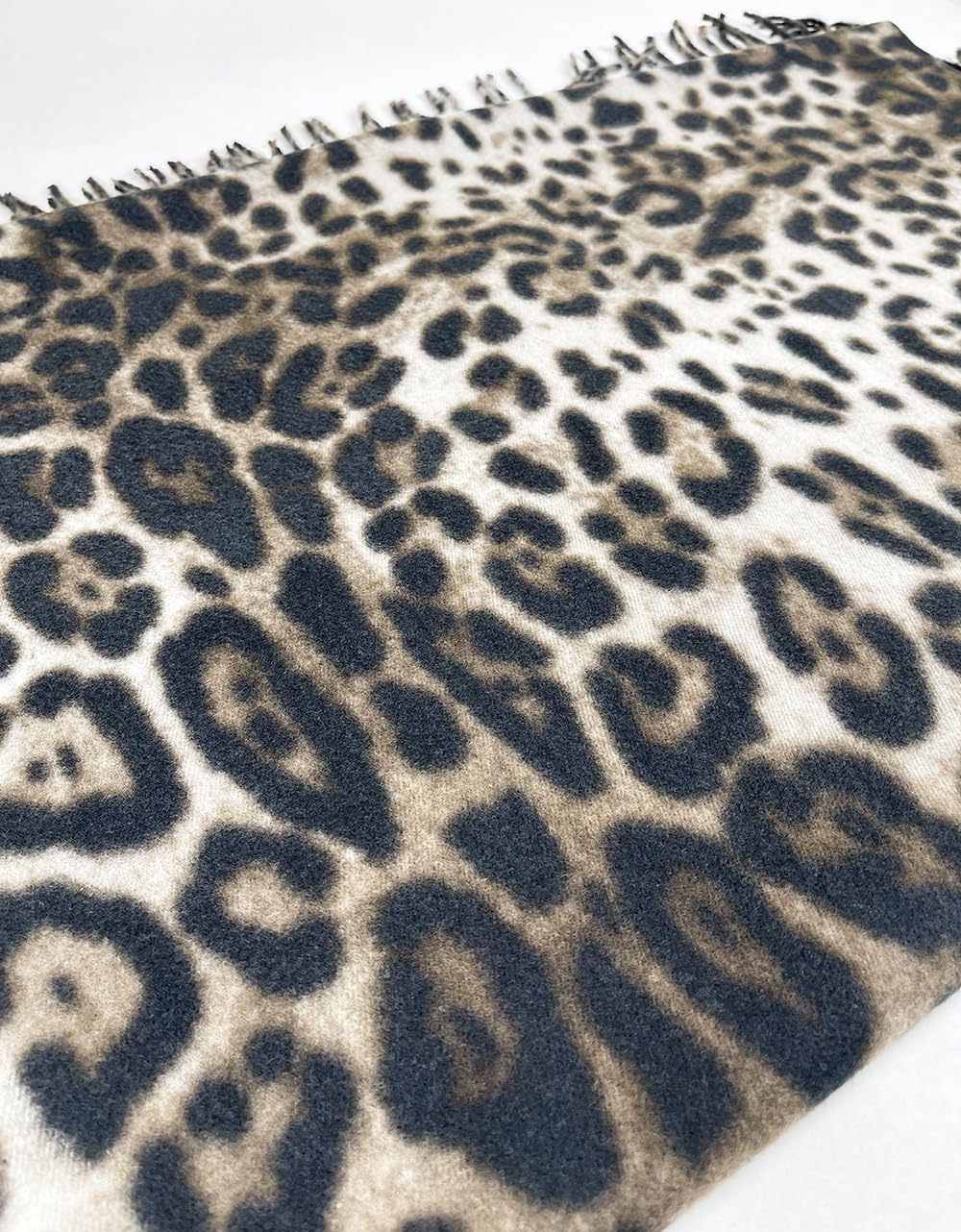 Classic Leopard Print Scarf Winter Warm Animal Soft Cashmere Blanket Scarf Wrap Shawl image 5
