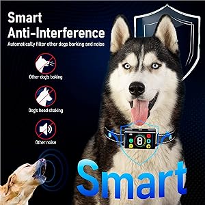 Dog Bark Collar - Long-Lasting Type C Rechargeable Smart Collar with 8 Sensitivity Levels | Safe Beep, Vibration & Shock Modes | Effective Anti-Bark Solution for Small, Medium & Large Dogs (8-150 lbs)