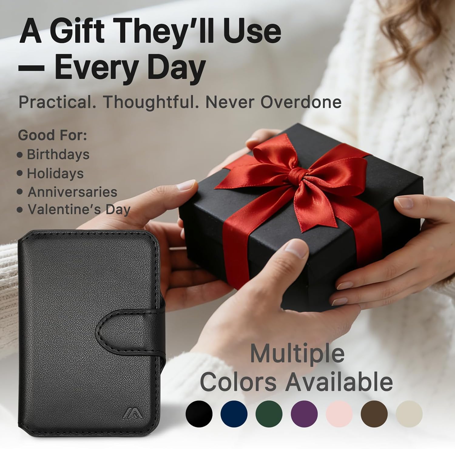 for MagSafe Wallet, Magnetic Phone Wallet RFID Blocking, Slim 5-8 Card Holder with Cash Slot & Clear ID Window, Minimalist Mag Safe Wallets for iPhone 17/16/15/14/13/12 Series, Midnight Black - Image 9