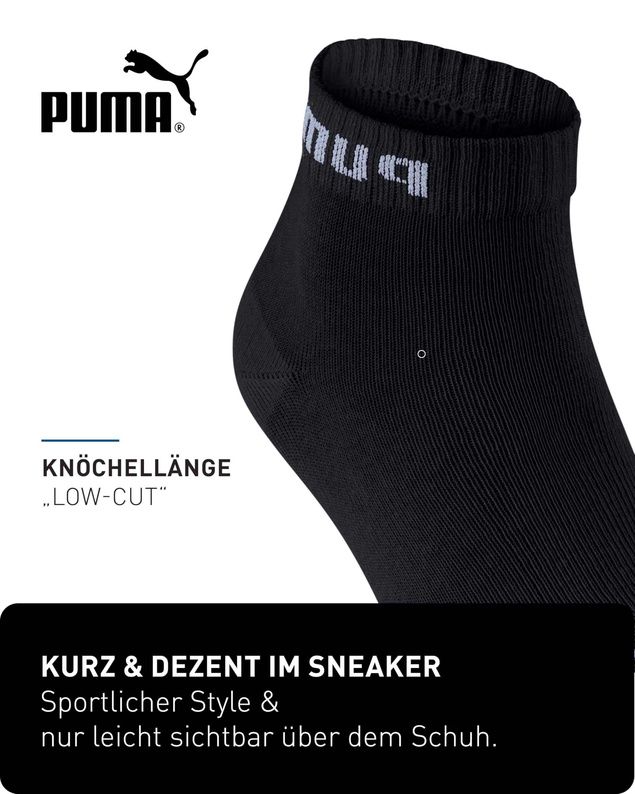 PUMA Skarpety ćwiartkowe, unisex, 18 par, kolekcja Statement
