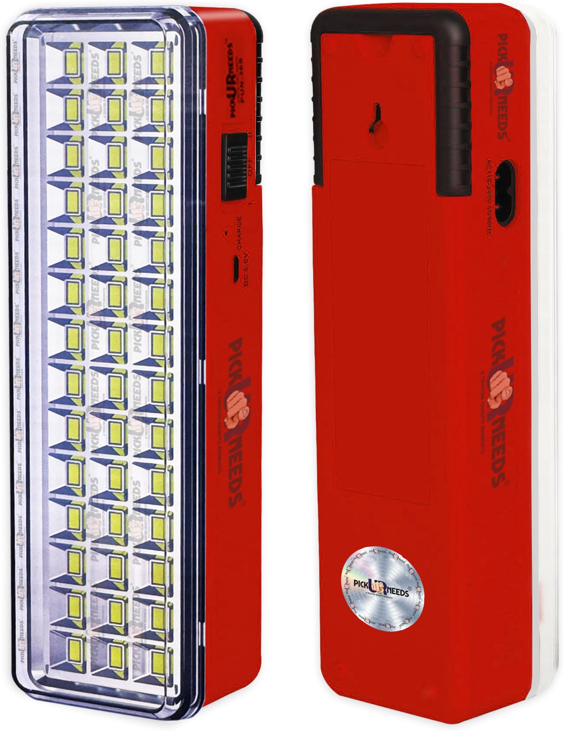 Rechargeable Home Emergency Lantern Lamp Bright LED Light Bright 42 SMD (Red)