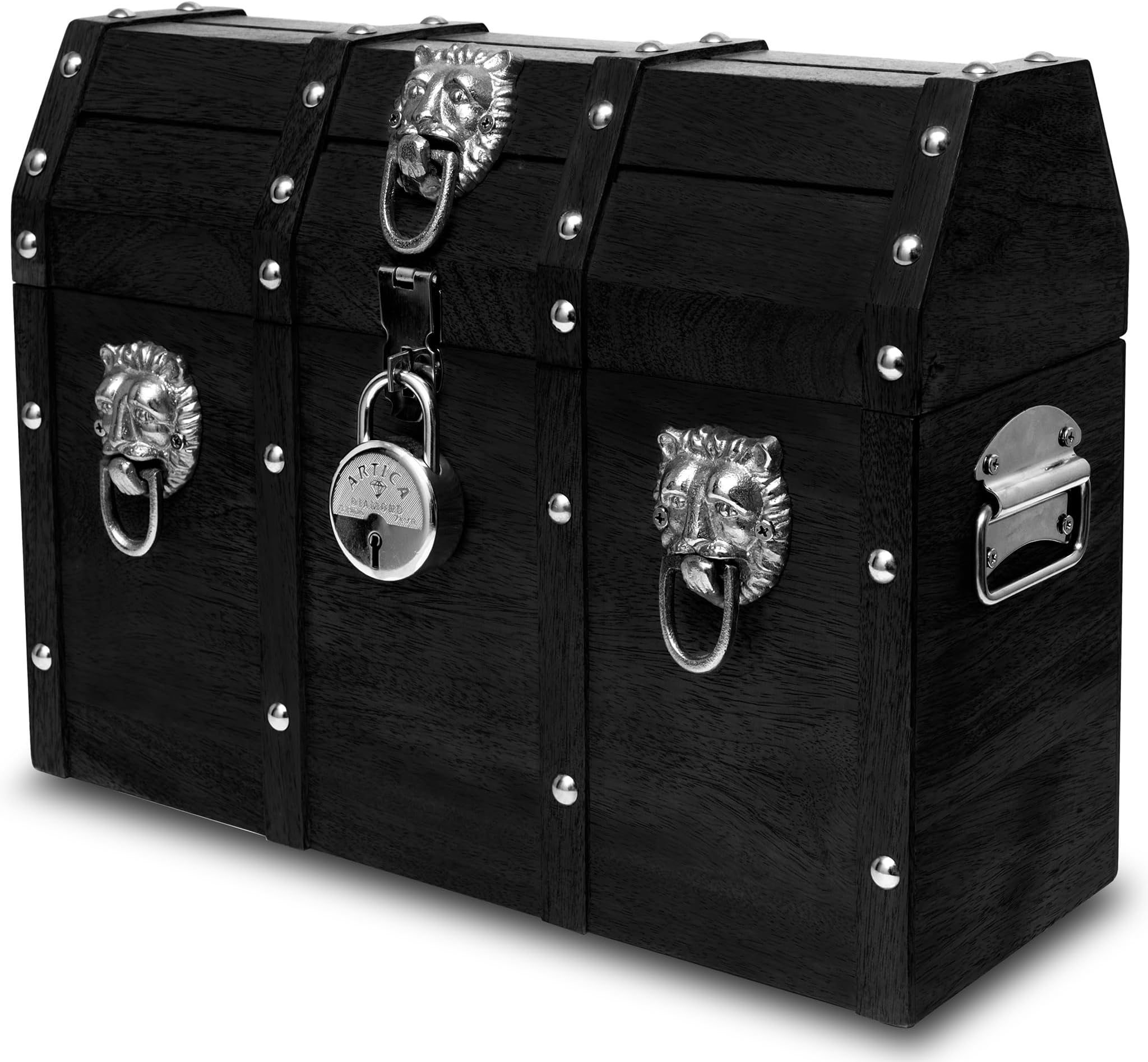 Vizayo Large Treasure Chest with Lock and Keys 16 x 12