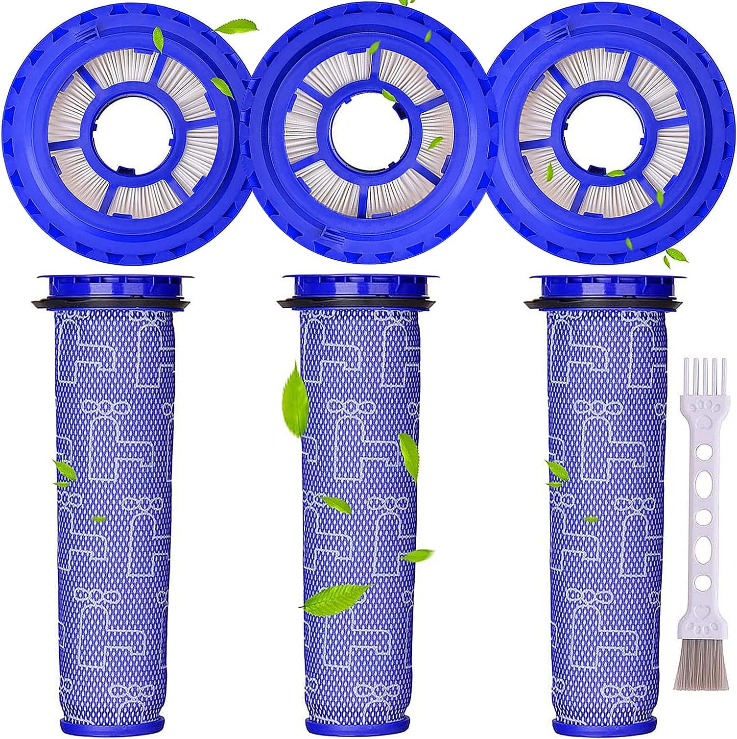 6 Pack Replacement Filters for Dyson DC65 Animal Complete Upright Vacuum Cleaner and DC41, DC66, UP13, UP20 Multifloor Ball - Part# 920769-01 & 920640-01