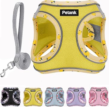 Petank Dog Harness for Small Medium Dog Harness No Pull Puppy Harness and Leash Set                  L
