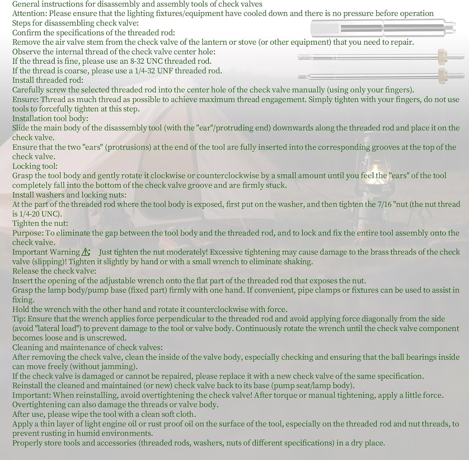 Check Valve Removal Wrench Compatible with Coleman Lantern Stove – Professional Tool for Easy Valve Removal, Tool Tips Made with High-Strength Alloy Material, Fits 200A, 220, 222, 226, 228 More Models - Image 8