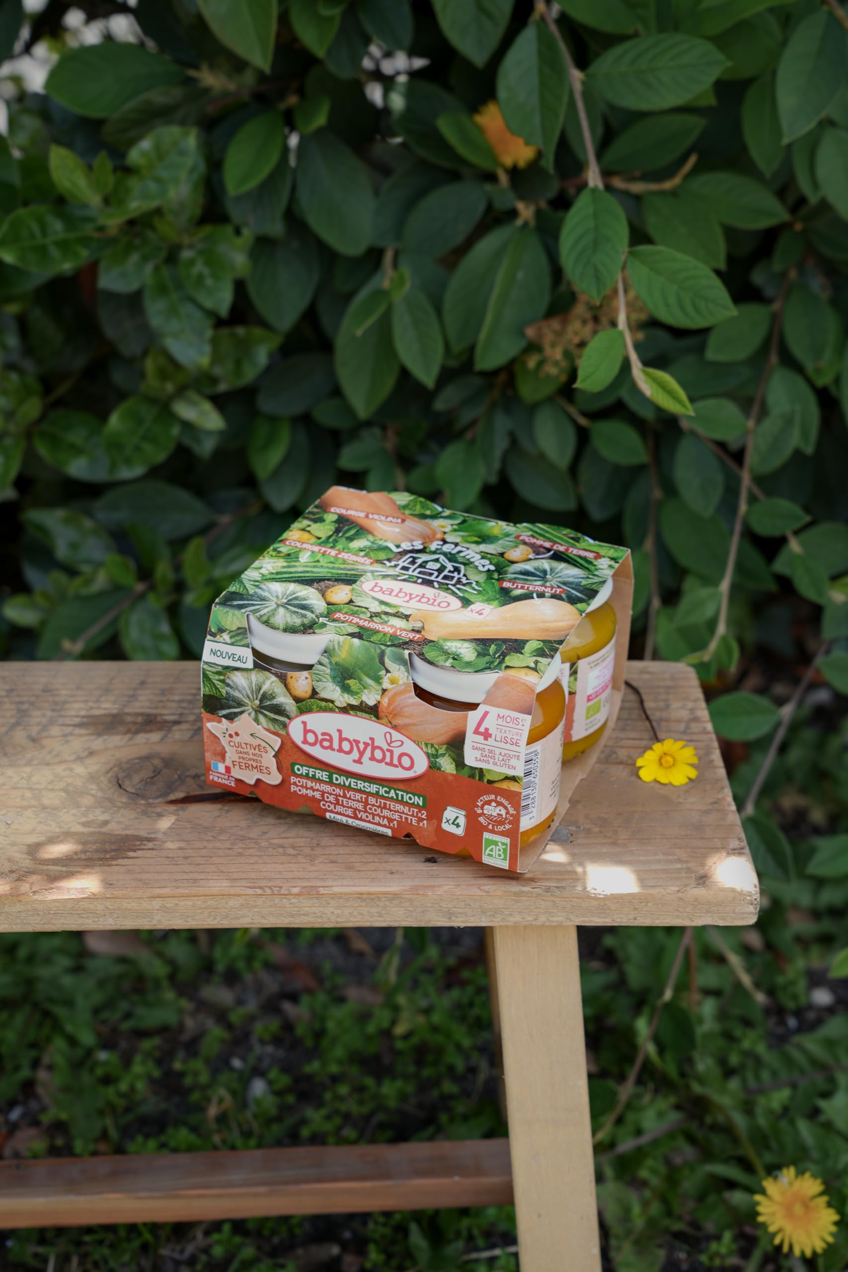 Babybio Multipack Mes premiers Légumes - 100% des Fermes - BIO - 4+ mois - 4x130g - Lot de 6
