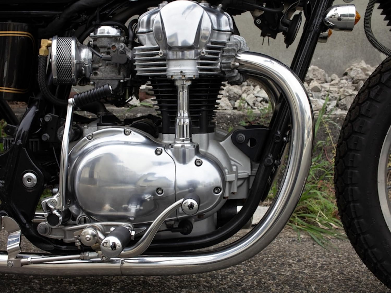W650 W400FLAKES トランペットマフラー フルエキ モーターロック MOTOR ROCK (モーターロック) W650/400用 69トランペット 新型フルエキ