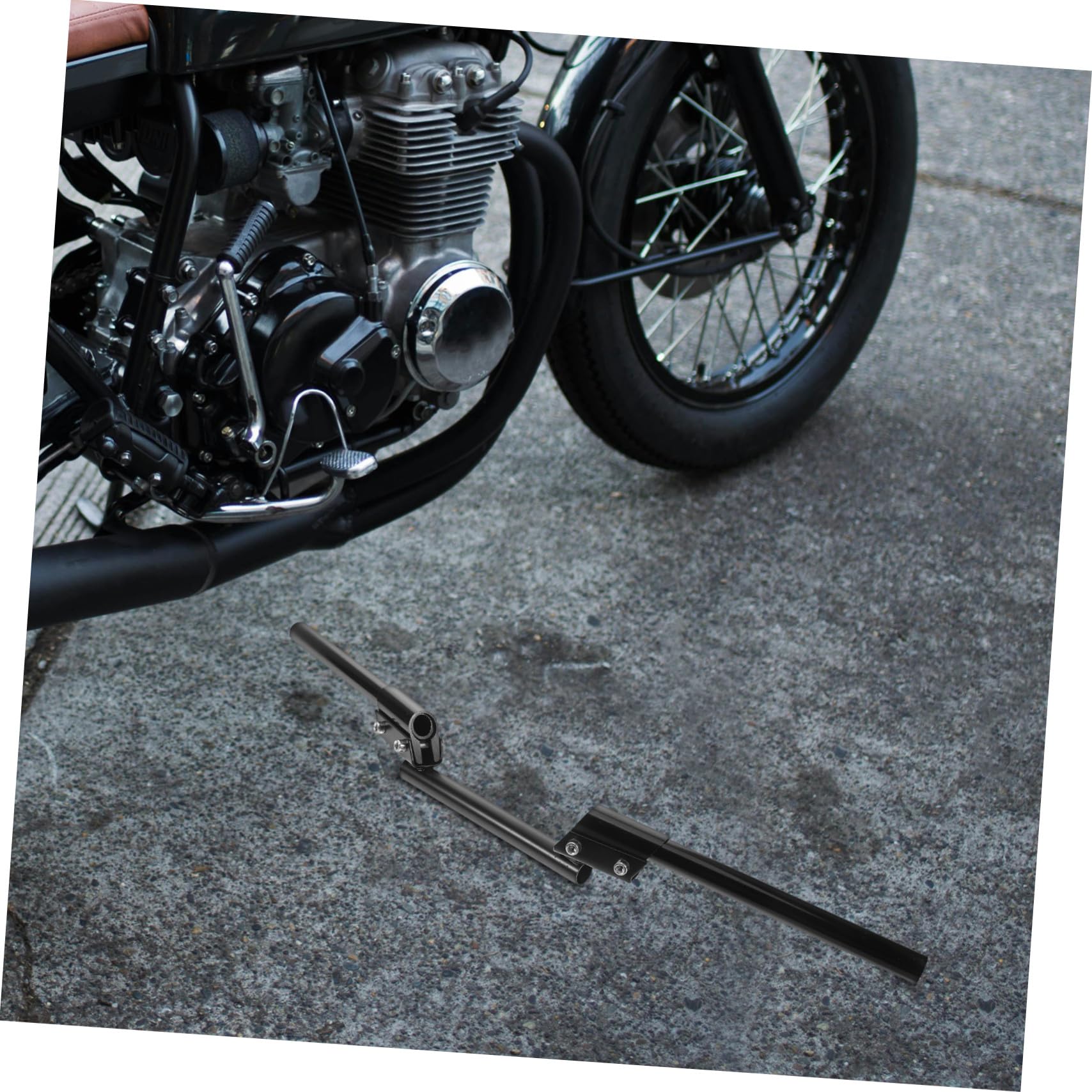 Ciieeo Guidon De Moto Polyvalent Barre Équilibre à Barre Transversale Noir Guidon Pour Moto