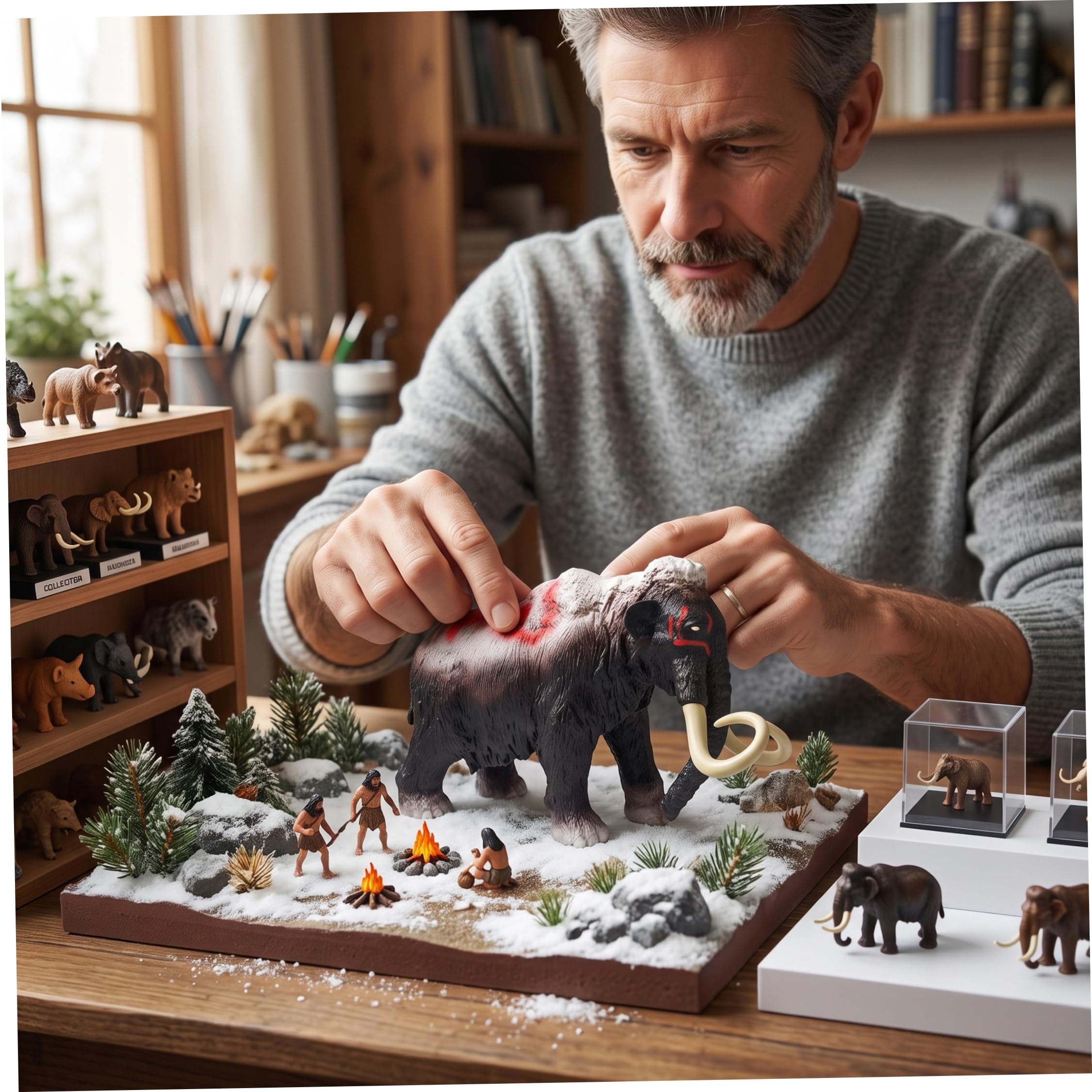 Giocattolo, figura d'azione modello animale preistorico per gioco educativo per bambini grigio scuro