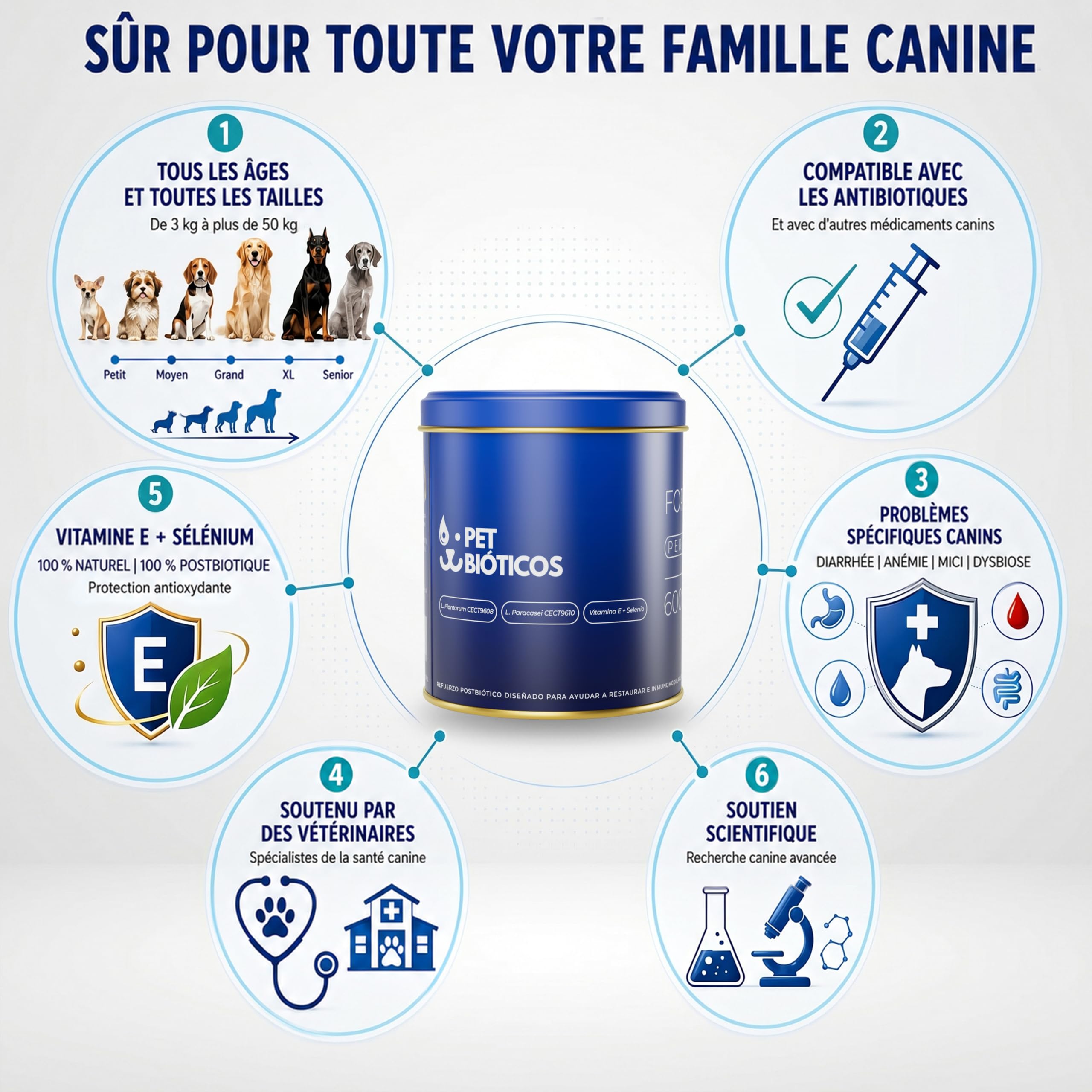 Fortebióticos Chien 600 Gouttes 30 ML - Complement Alimentaire Chien Postbiotique - Alternative aux Probiotique Chien et Probiotiques Chien - Flore Intestinale Microbiote, Hygiène et Santé du Chien