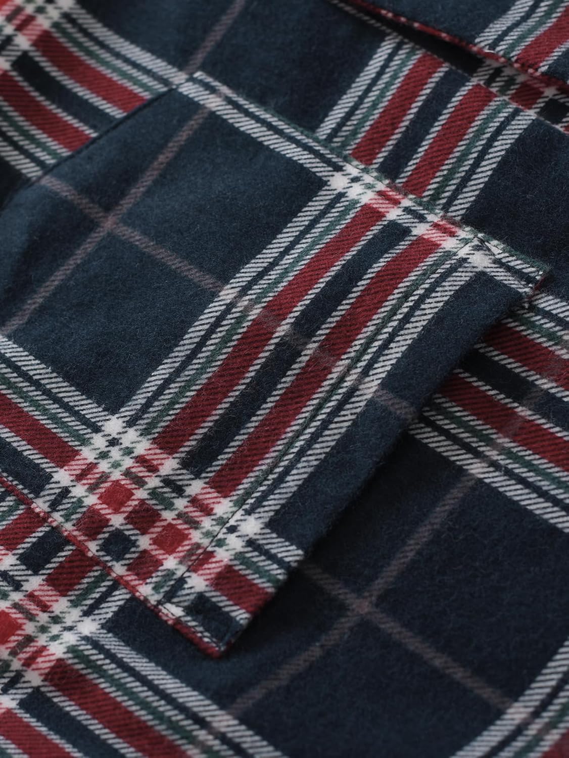 Latuza Women's Flannel Nightgown with Pockets Long Sleeves Full Length - Image 5