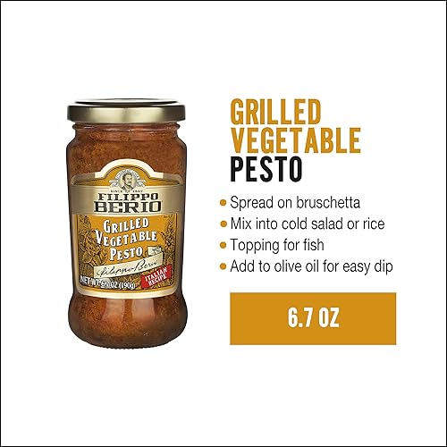 Miniatura 24 de Filippo Berio Pesto, Albahaca vegana, tarro de vidrio de 6.7 onzas