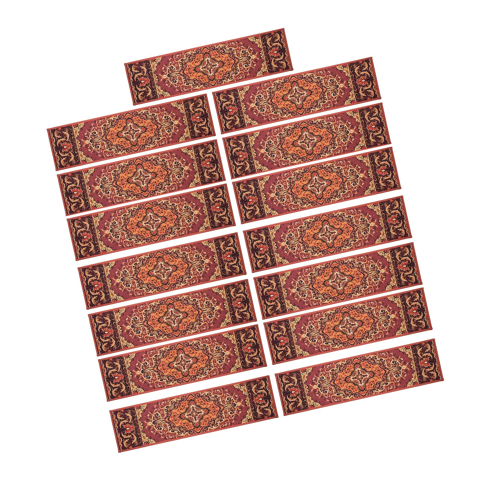 Tsophreniq Child and Pet Friendly Stair Treads, Stick Carpeted Staircases Step, NonSlip Mats, Stair Treads 15pcs Adhesive Mats