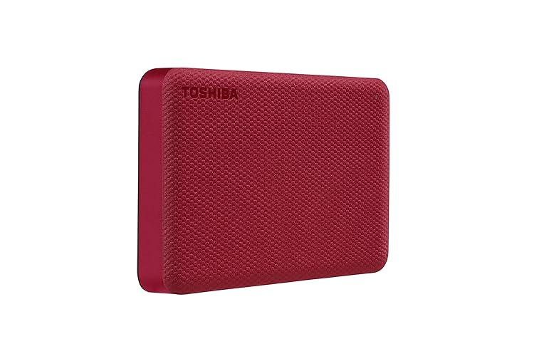 Toshiba Canvio Advance 4TB Portable External Hard Drive USB 3.0, Red - HDTCA40XR3CA - Backup 2.0 - Red - 4TB