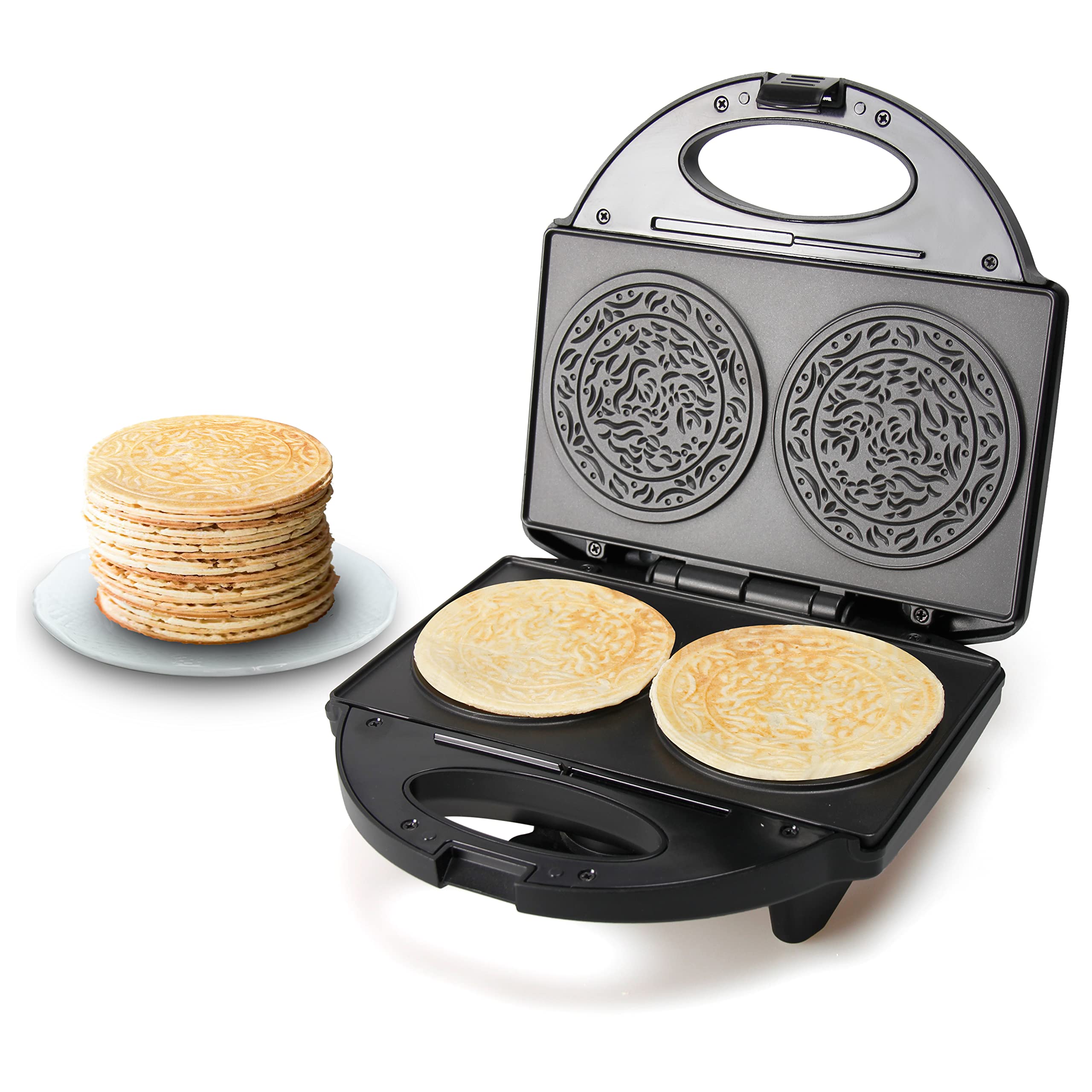 pizzelle maker with interchangeable plates