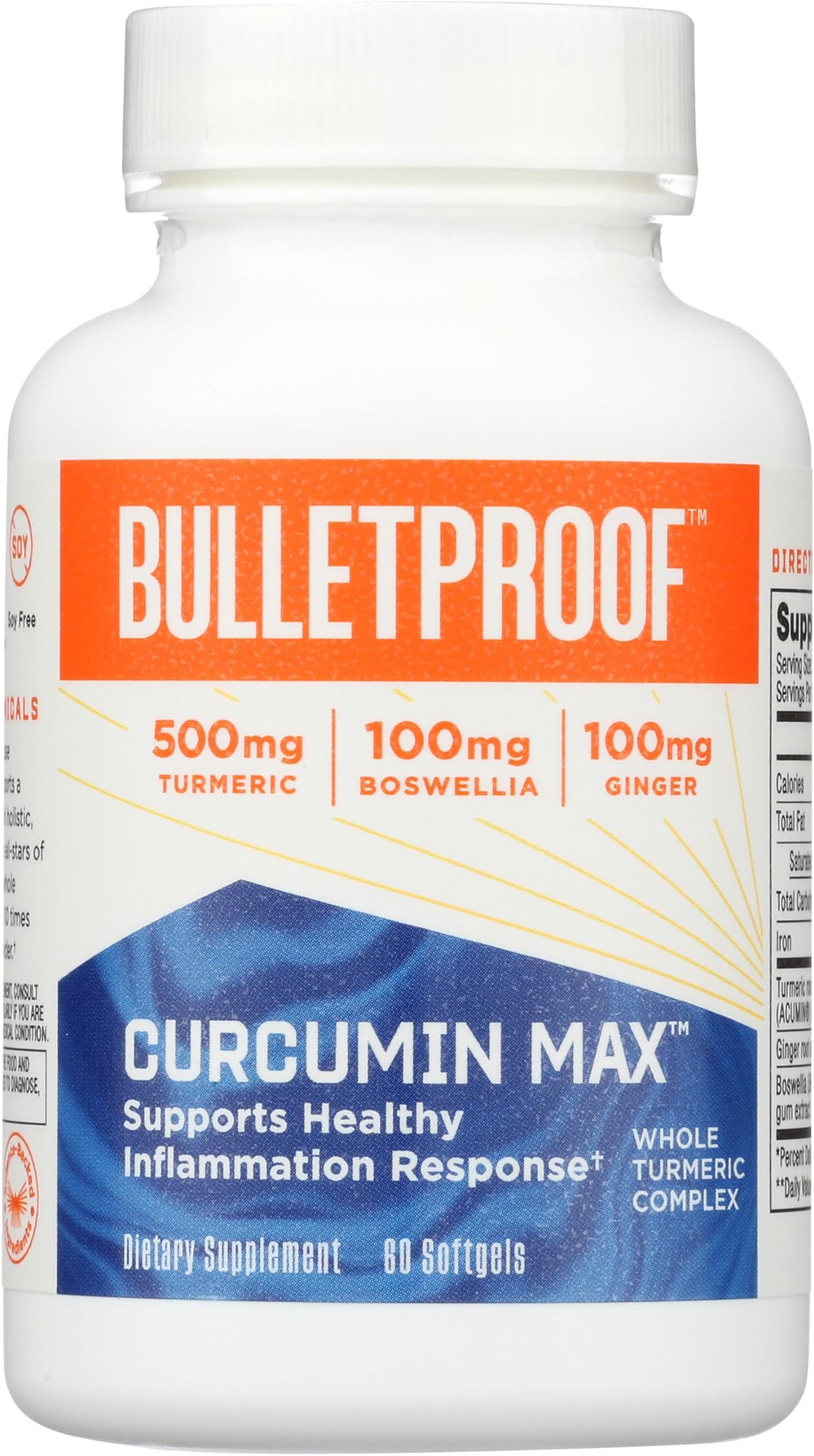 Turmeric Curcumin Complex Inflammation Response Softgels, 60 Count, Keto Supplement for Joint and Inflammation Support, Antioxidant Support