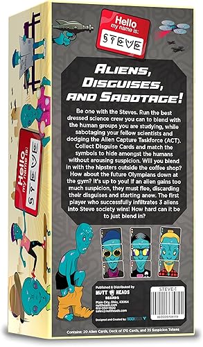 Miniatura 2 de Hello My Name is Steve: The Ultimate Disguise Creation Card Game of Deception & Trickery | Juego familiar para niños, adolescentes y adultos | A